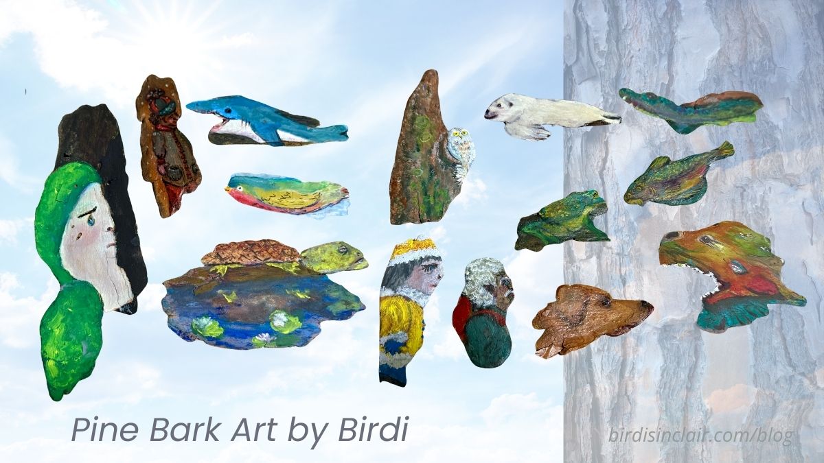 Pine Bark Art by Birdi Sinclair - blog